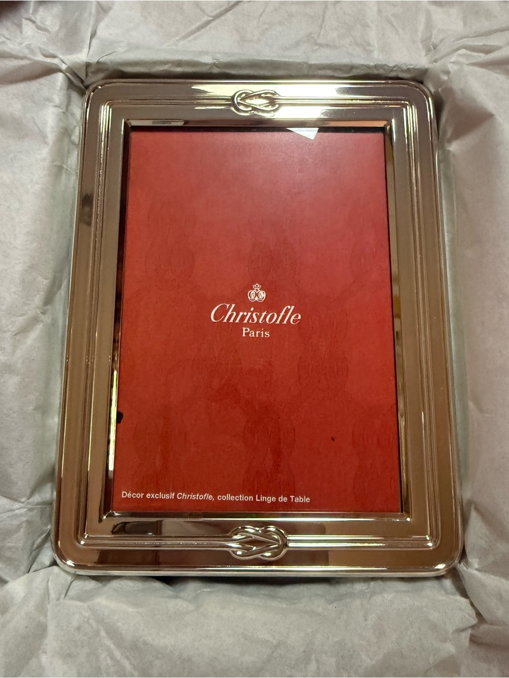Christofle Paris Silver-Plated Picture Frame — New in Box, Never Used (5x7)
